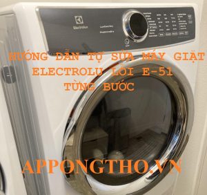 Máy giặt Electrolux báo lỗi E51 không thể hoạt động