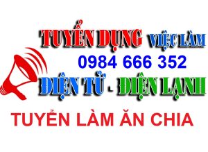 Tuyển thợ biết sửa điều hòa ăn chia trong ngày